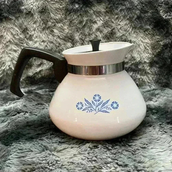 Vintage Corningware blue cornflower  teapot/coffee pot - Picture 1 of 13